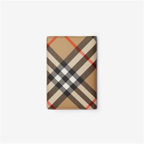 burberry check passport cover|Check Passport Holder in Sand .